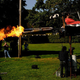 Illustration for article titled Video: Jet-Powered Carousel Makes Fiery Maiden Voyage